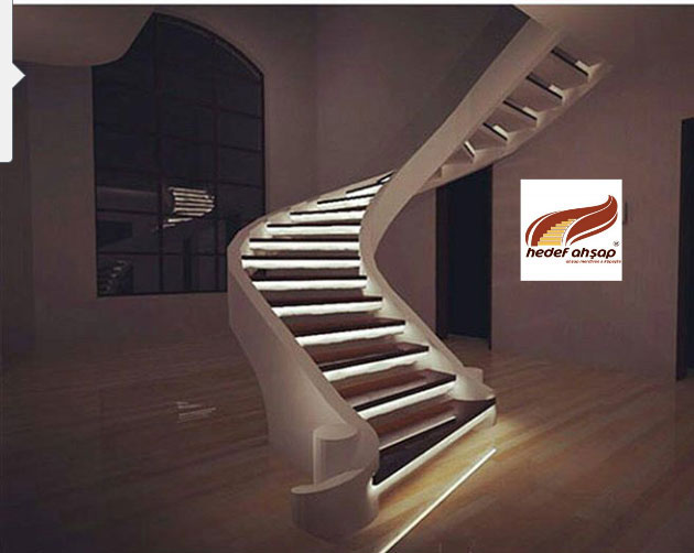 ahşap basamak, Ledli Ahşap Basamak, hazır ahsap basamak